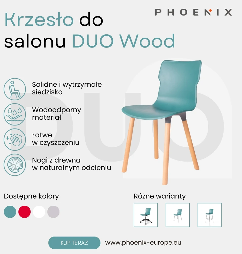 Phoenix DUO Wood kėdė svetainei ir valgomajam su akmens medinėmis kojomis