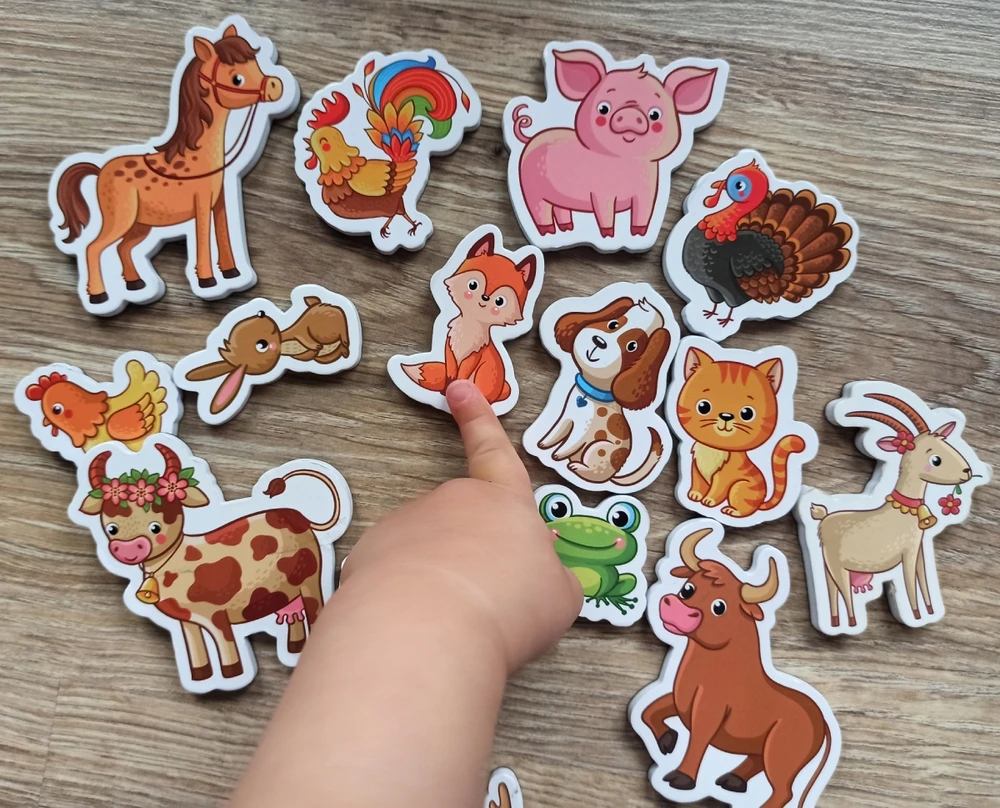 Piambo MAGNESY NA LODÓWKĘ PIANKOWE DLA DZIECI EDUKACYJNE ZWIERZĘTA PREZENT 30 SZT.
