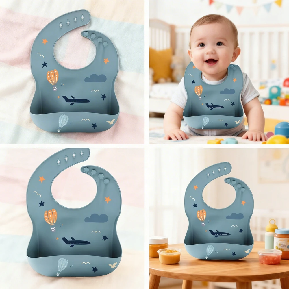 Piambo SILIKONINIS SELIUKLIS SU KIŠENE, REGULIUOJAMAS SU mygtukais BLW INFANT