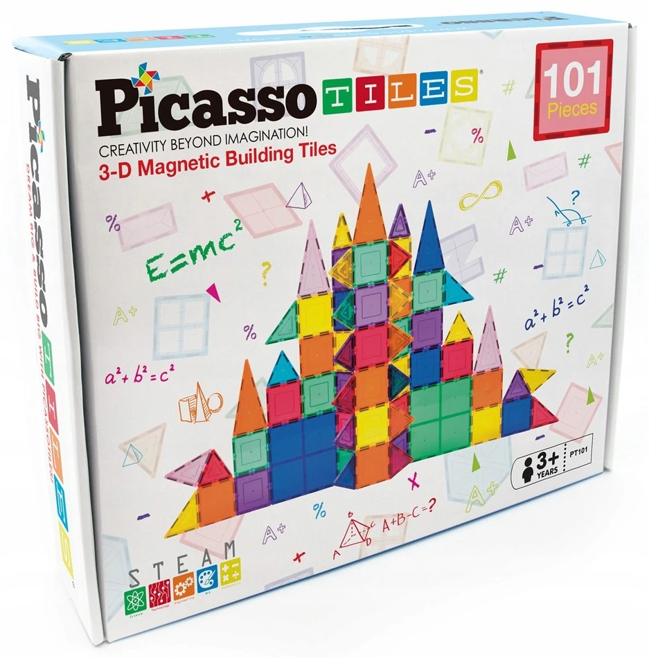 Dėlionė PicassoTiles PICASSO TILES Magnetinis konstruktorius 101 det., PT101
