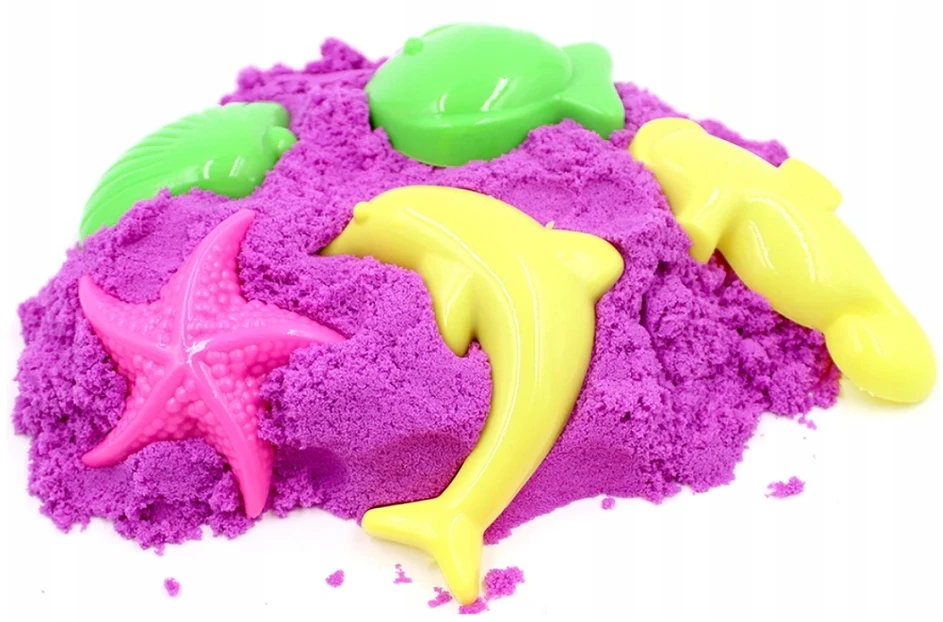 Piccolo KINETINIS MAGIŠKAS SMĖLIS 1KG MINKŠTAS plastikinis SMĖLIS VAIKAMS