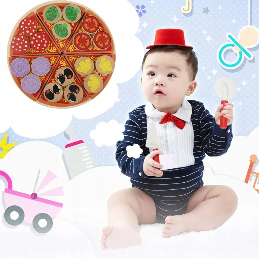 Picollo MEDINĖ PICA PIPZAI PJAUSTYTI DĖLĖLĖS SU VELCRO VELCRO PRIEDŲ PEILIU