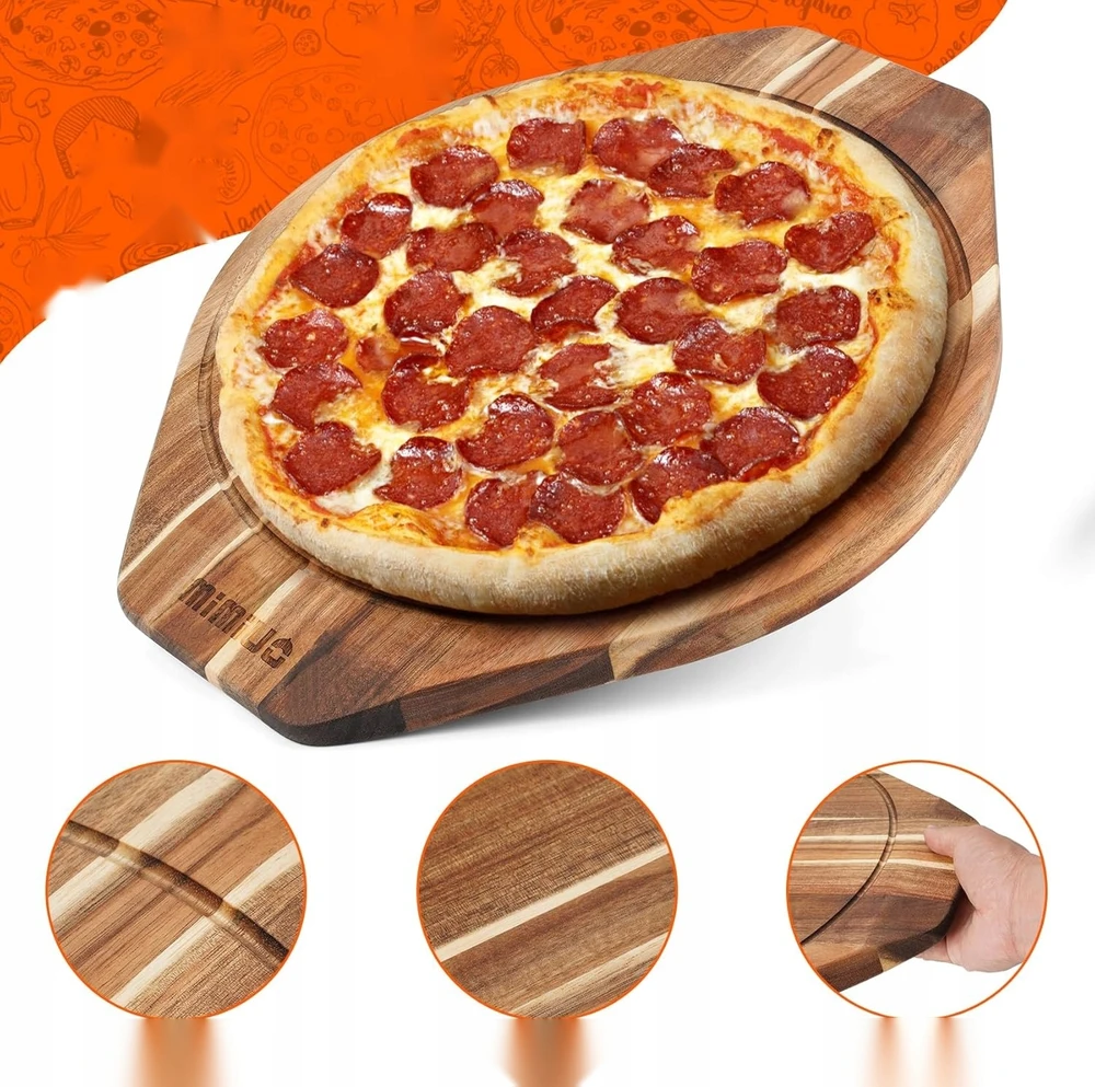 PICZA LENTŲ RINKINYS, ALUMINIUMINIS KASTELIS, AKACIJA VIRTUVĖS PADEKLAS