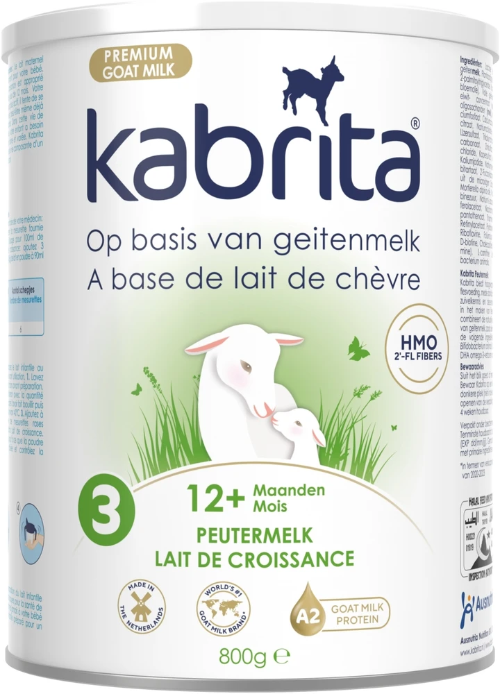 Pienas mažiems vaikams iš HMO, ožkos pieno pagrindu, 12m+, 800g Kabrita 3