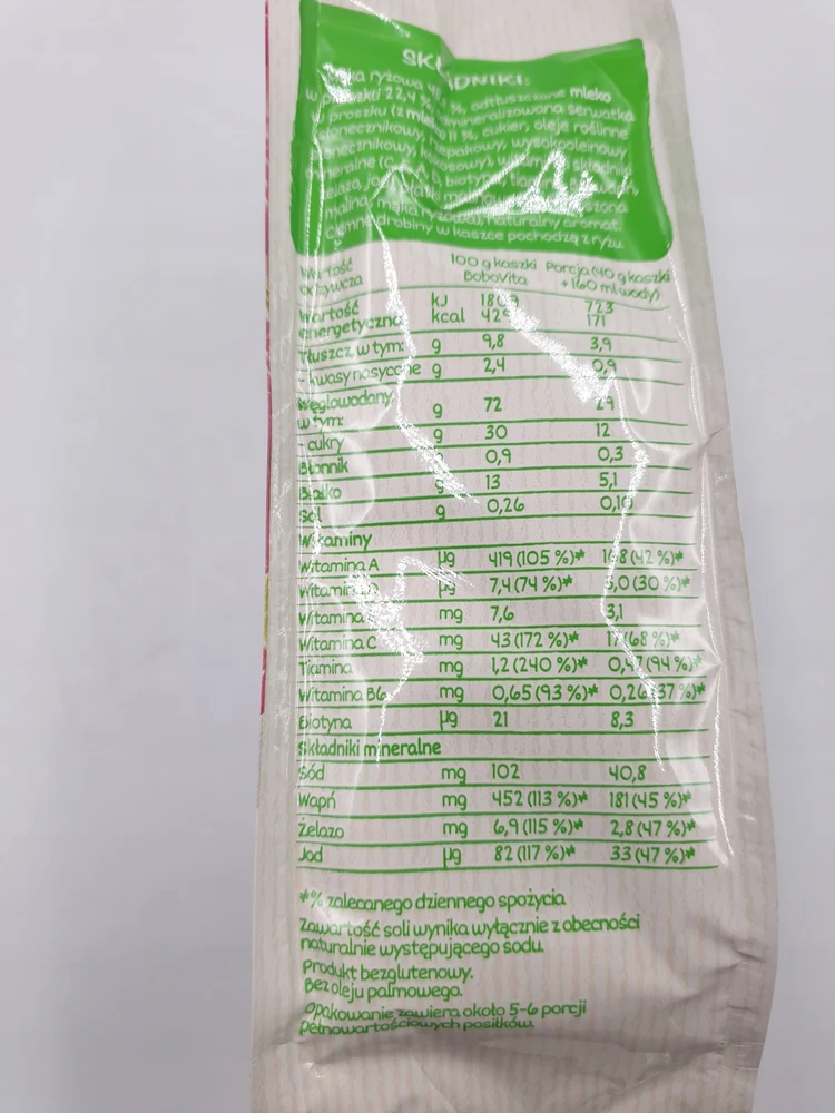 Pieninių ryžių aviečių košė Bobovita 230g