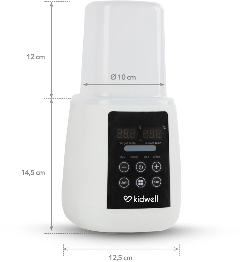 PIENO BUTELIO ŠILDYTUVAS Nešiojamas STERILIZACIJAS Kidwell LILO 5in1 LED