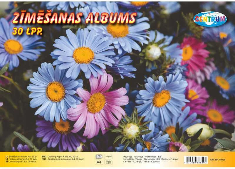Centrum Piešimo albumas A4, 30 lapų