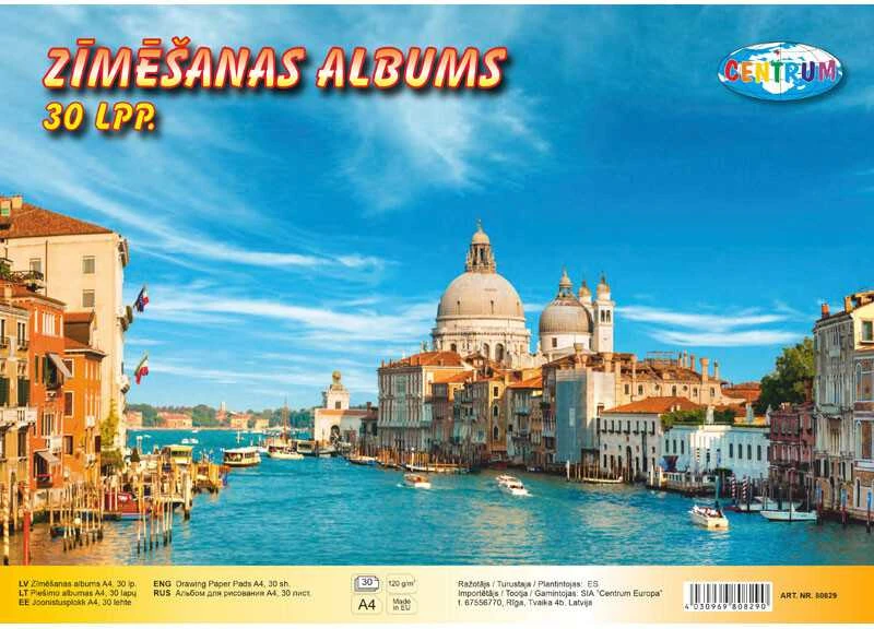 Centrum Piešimo albumas A4, 30 lapų