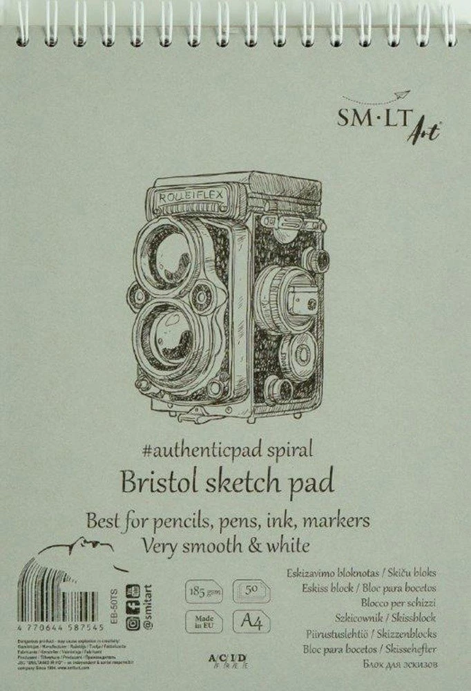 Smiltainis Bloknotas eskizams Authentic A5 70l, 80gsm