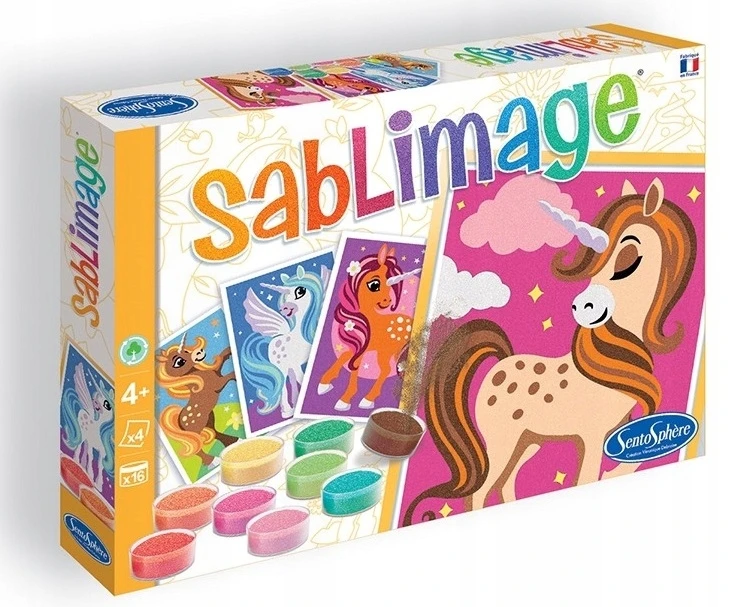 Piešimo smėliu vaikams kūrybinis rinkinys Unicorns 4+ Sentosphere