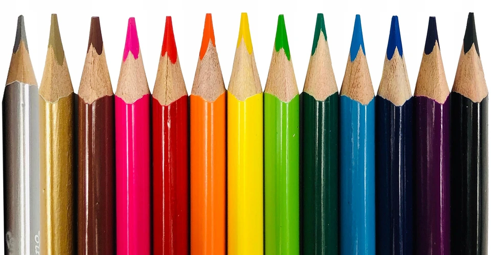 Tribriauniai spalvoti pieštukai Colorino Kids, 12 spalvų+1(aukso/sidabro sp.)