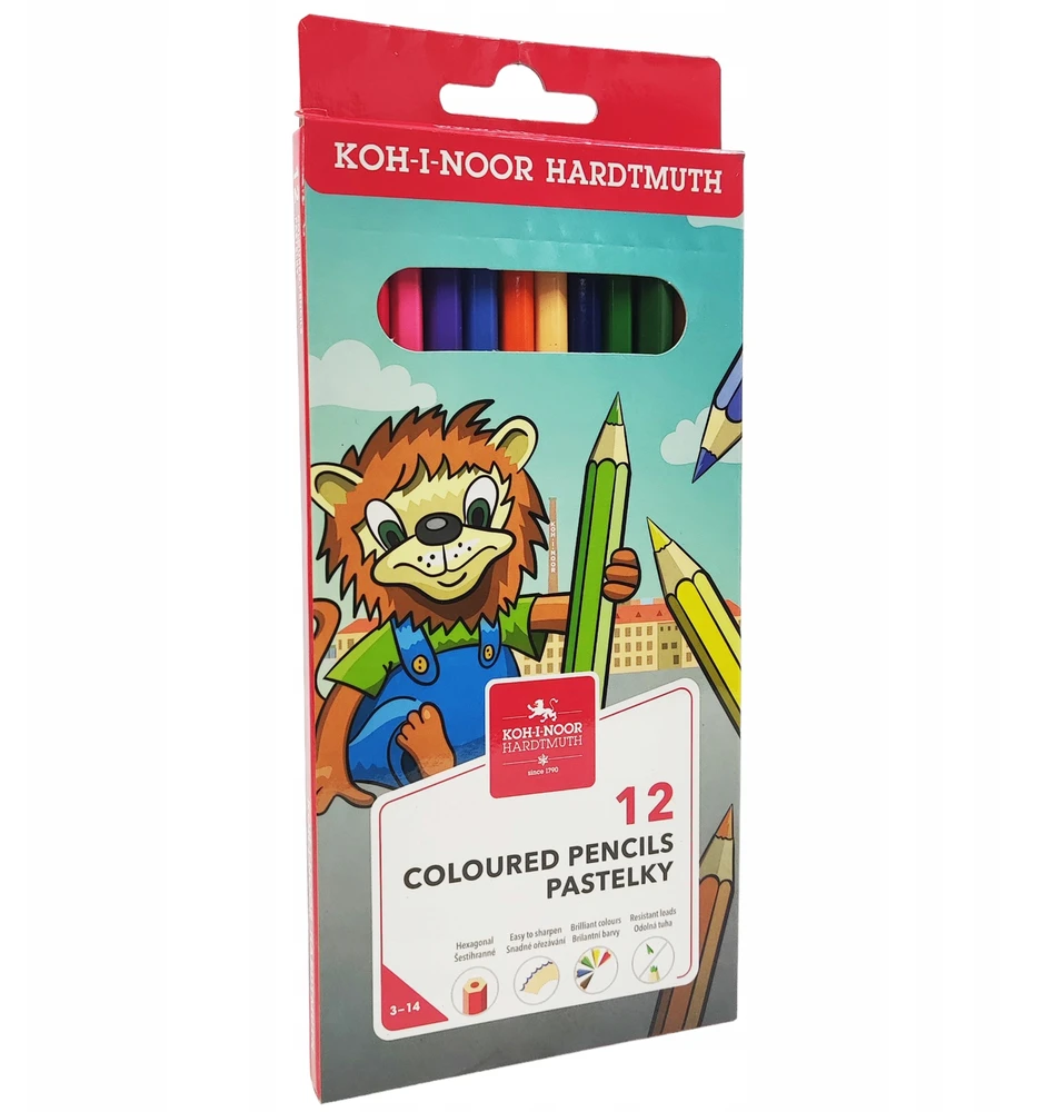 Pieštukai spalvoti Koh-I-Noor 3552 Lion 12 spalvų