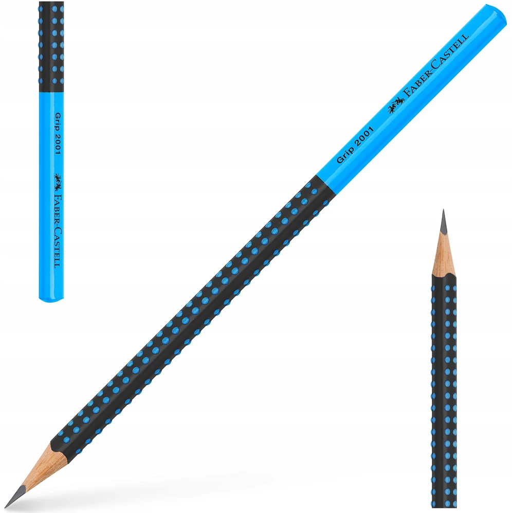 Grafitinis pieštukas Faber-Castell Grip 2001 Two Tone, mėlynos spalvos