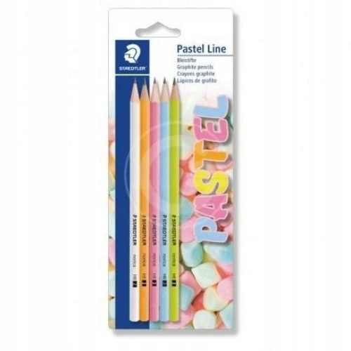 Pieštukas Hb Staedtler Norica Pastel Line, 5 vnt. pakuotėje