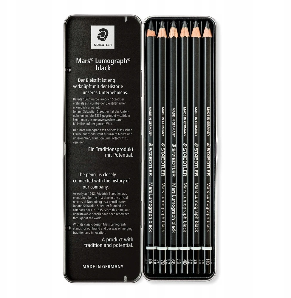 Pieštukas piešimui Staedtler Mars Lumograph Juodas Hb