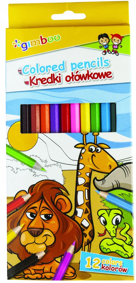 Pieštukinės 12 spalvų - Gimboo
