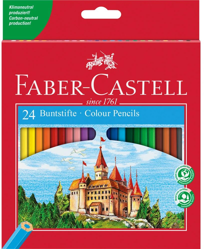 Pieštukų kreidelės 24 COL FABER-CASTELL OXFORD BLOCK