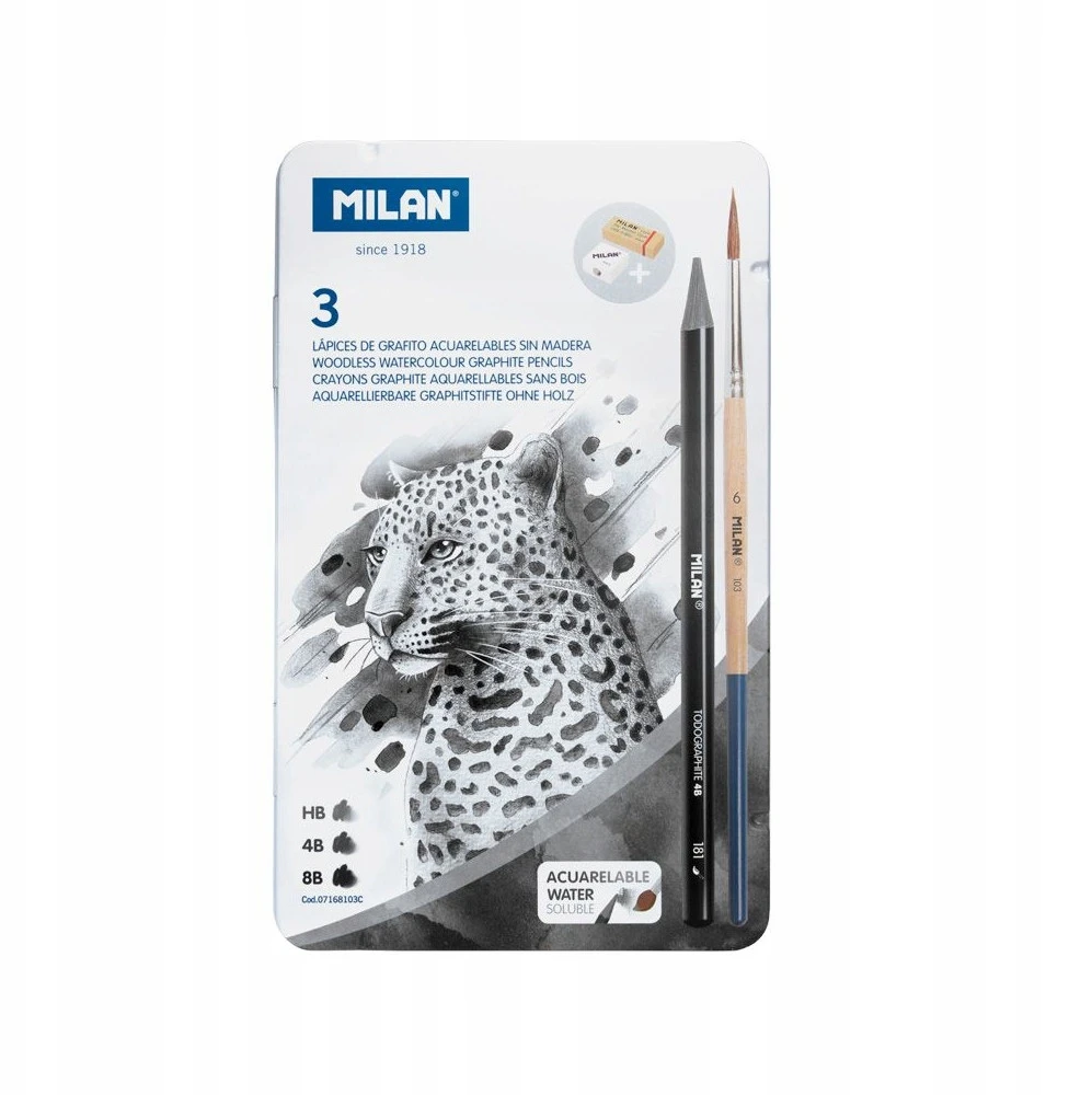 Pieštukų rinkinys 3vnt juodos spalvos+priedai 07168103C MILAN