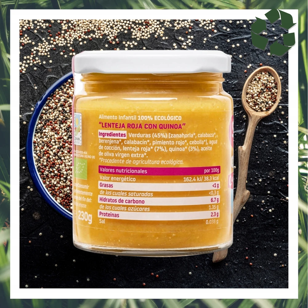 Pietūs vaikui Lęšiai su quinoa Jar 10m+ 230G Smileat