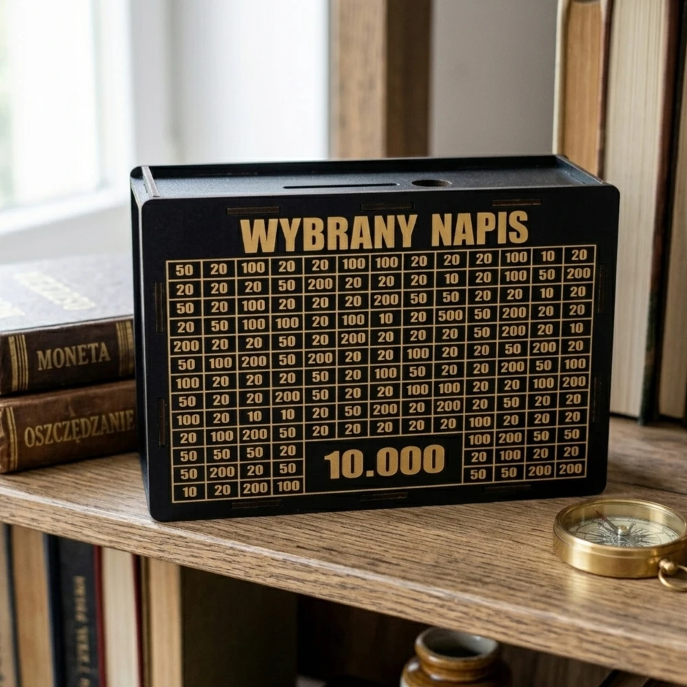 PIGGY BANK DARBO TIKSLAS 10 000 JUODOS DOVANOS PERSONALIZAVIMO TAUPYMAS