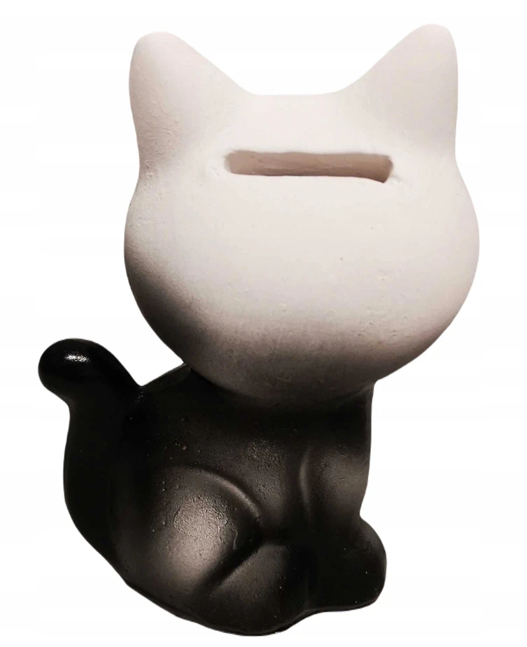 PIGGY BANK KITTEN KERAMINIS Juodas 16cm