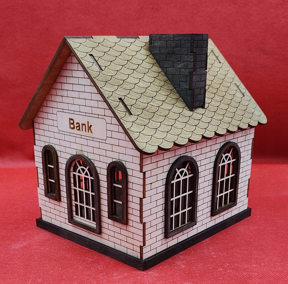 Piggy bank, namas, namas, bankas, labai talpus, vaiko vardas, spalvinga