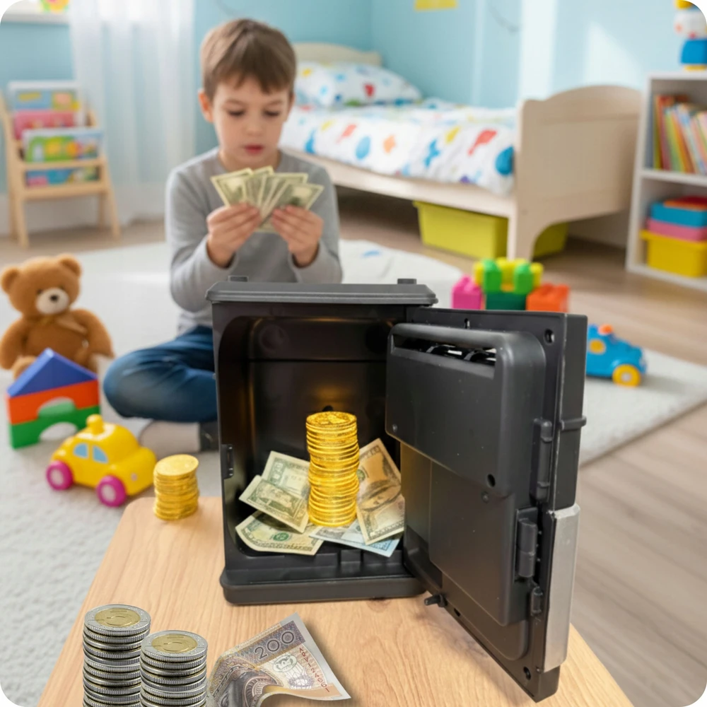 Piggy bank Seifas bankomatas vaikams Elektroninė Kalėdų Senelio Kalėdinė dovana