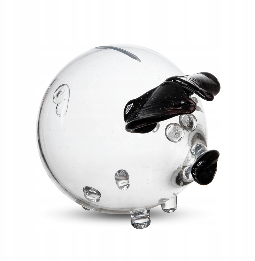 Piggy Bank Stiklas Piggy Bank su metaline skylute Rankų darbo XXL PIGGY BANK