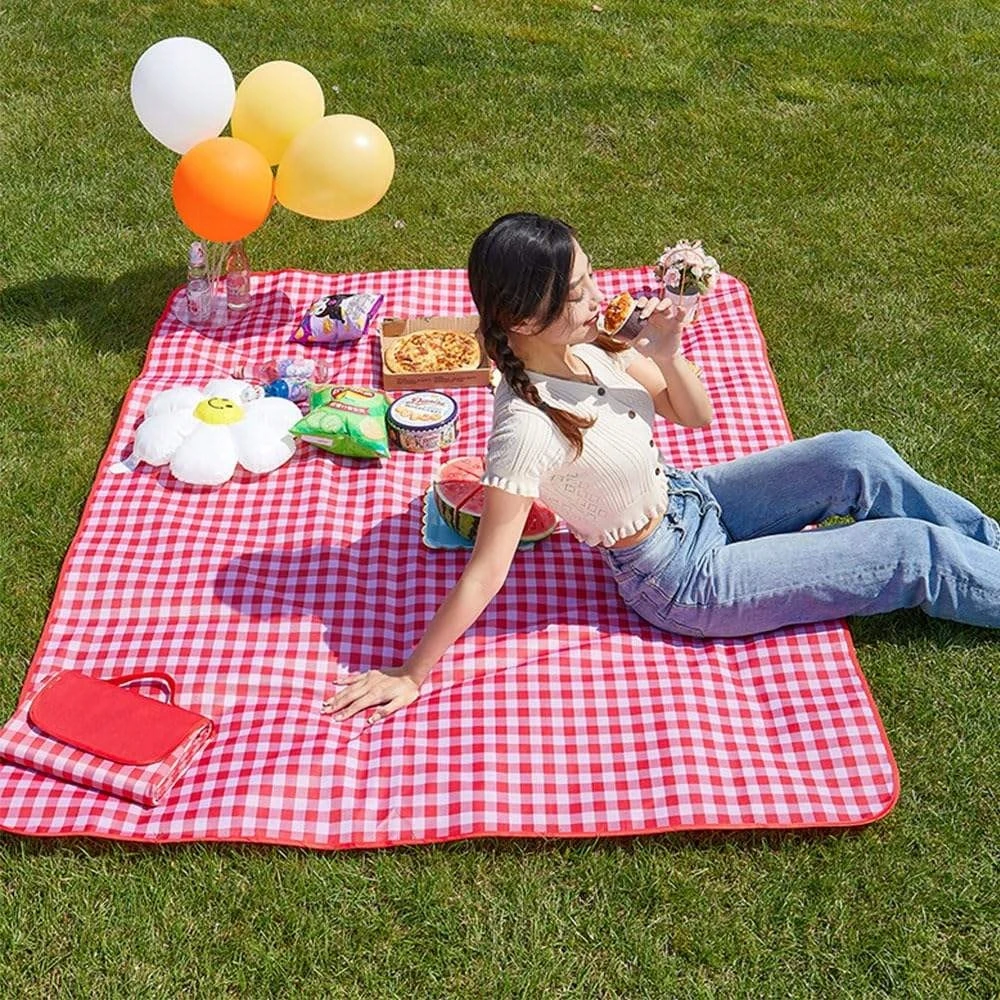 PIKNIKO ANTKLĖ 200X200 PAPLŪDIKIS SU IZOLIACIJA DIDELI VANDENIUI ATLIERIA RAUDONA MONTESSA