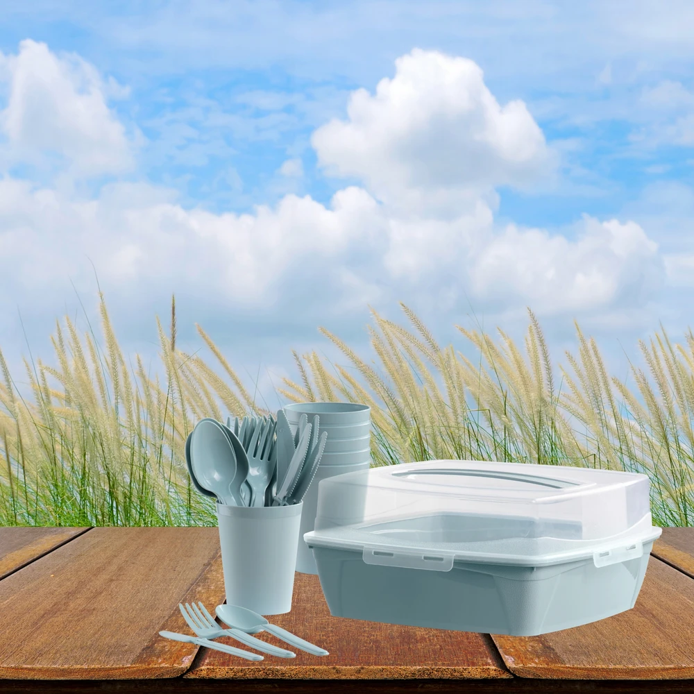 PIKNIKO RINKINYS, PLASTIKINĖ TURISTINĖ DĖŽĖ 6