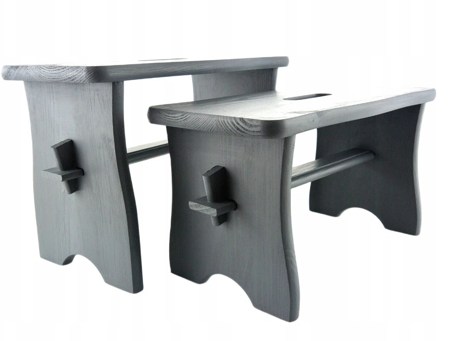 PILAI DAŽYTA taburetė RYCZKA WOODEN STOOL virtuvės taburetė su platforma FSC