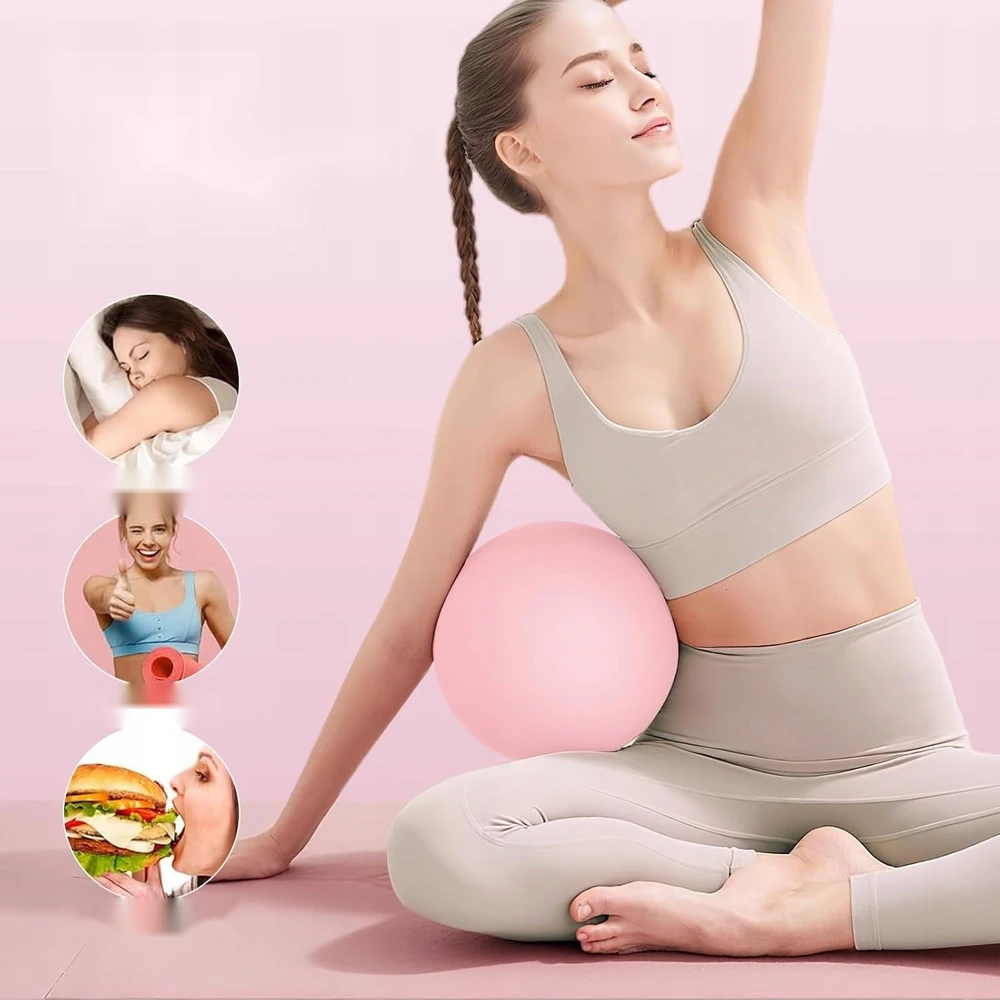 PILATES BALL 25CM MAŽAS FITNESS GIMNASTIC YOGA BALANCE PVC RINKINYS