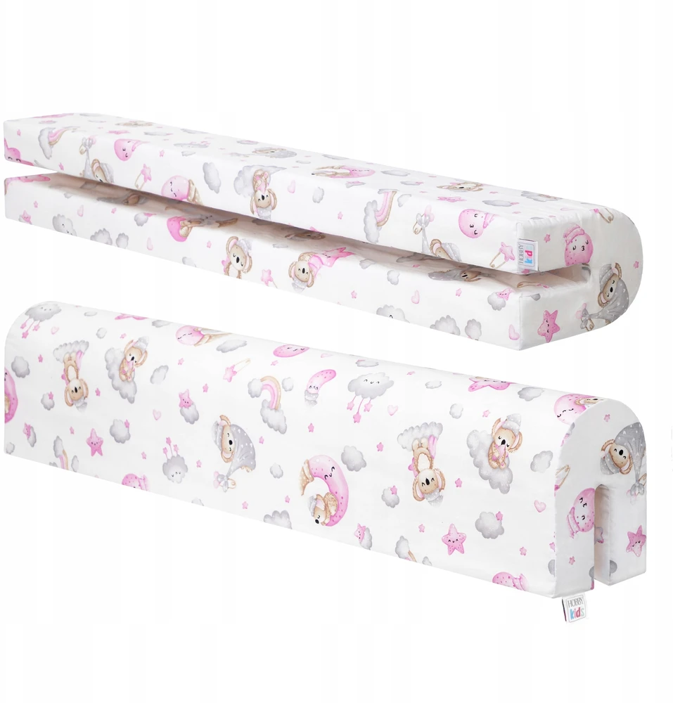 Pillowprim Ochraniacz do łóżeczka - Poduszka na barierkę - Ściągany pokrowiec - 70 cm