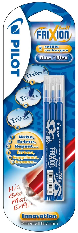 Pilot Pen BLISTER Frixion Refill mėlynas
