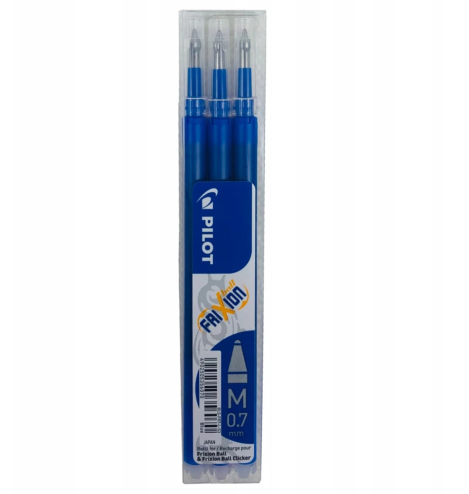 Pilot Pen Ištrinamas mėlynas rašiklis Pilot Frixion 0.7 mm su 3 papildymais