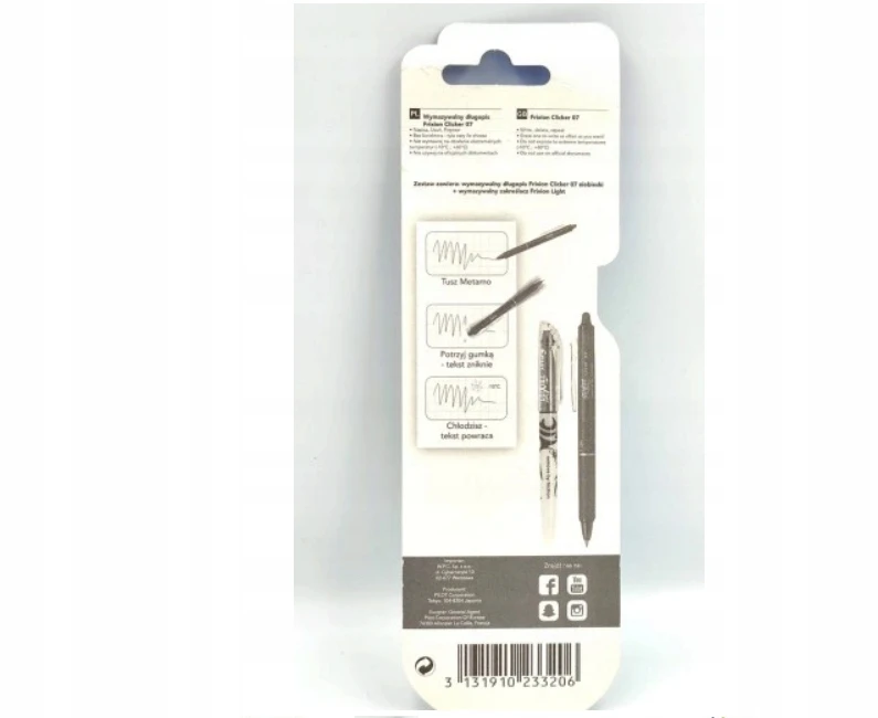 Pilot Pen Ištrinamas rašiklis Pilot Frixion mėlynas 0,7 mm + žymeklis