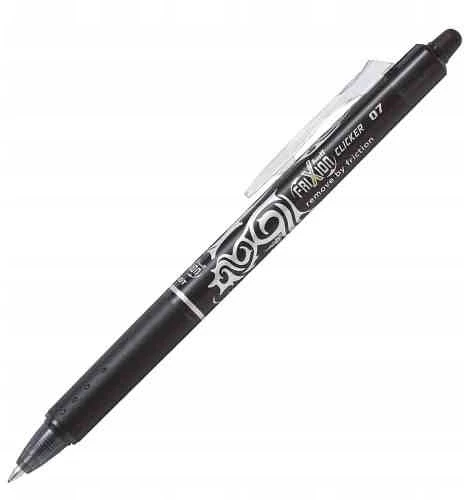 Pilot Pen Pilot Frixion Clicker 0.7 juodas rašiklis – trinamas ir perrašomas