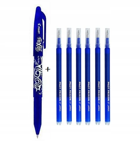 Pilot Pen Pilot Frixion Clicker 0,7 mėlynas rašiklis + 6 papildymai