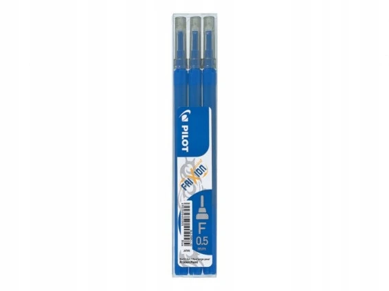 Pilot Pen Pilot Frixion mėlyni 0,5mm trintukai rašiklio papildymai, 3 vnt.