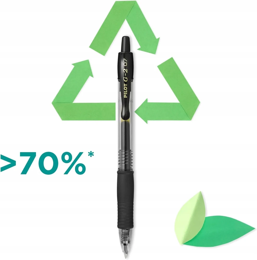 Pilot Pen Pilot G-2 07 geliniai rašikliai, juodi, 0,7 mm, 4 vnt.
