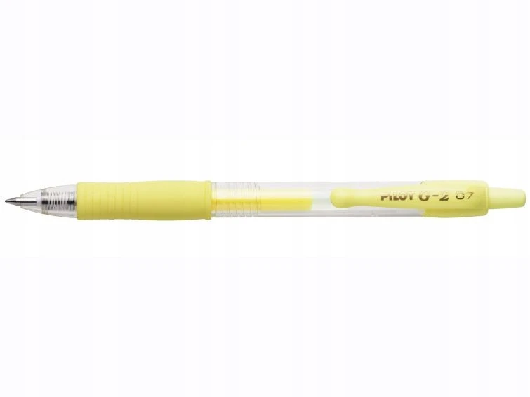 Pilot Pen Pilot G2 automatinis gelinis rašiklis, pastelinis geltonas