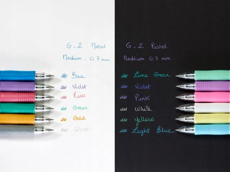 Pilot Pen Pilot G2 automatinis gelinis rašiklis, pastelinis geltonas