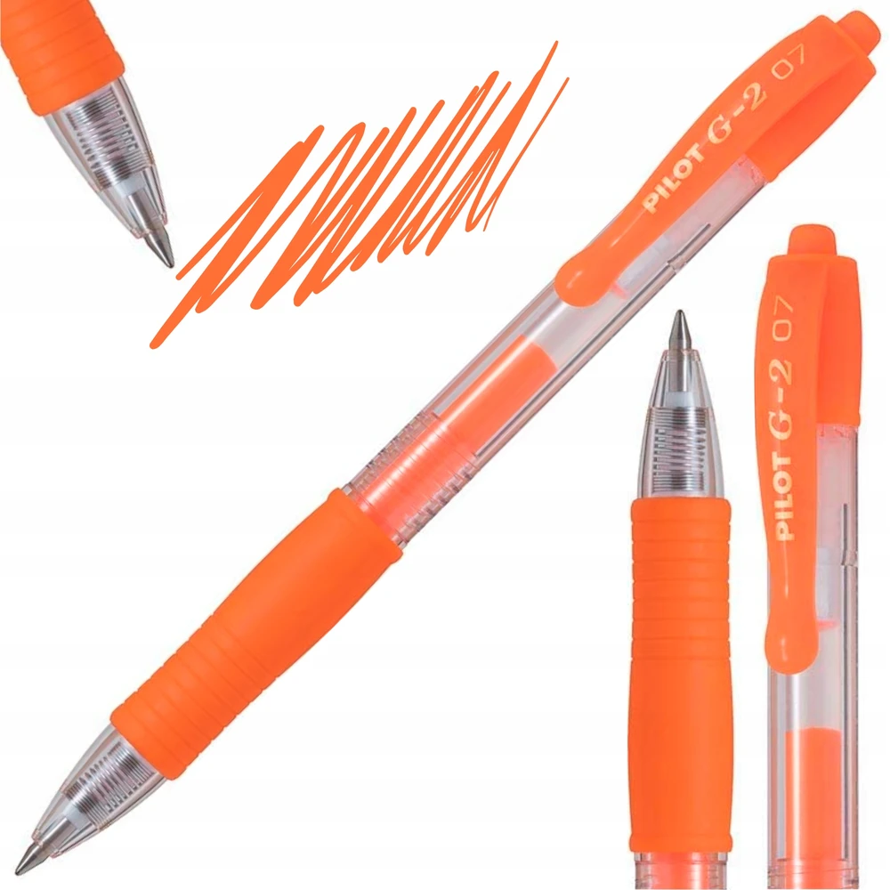 Pilot Pen Pilot G2 gelinis rašiklis, neoninis oranžinis, 0.7mm