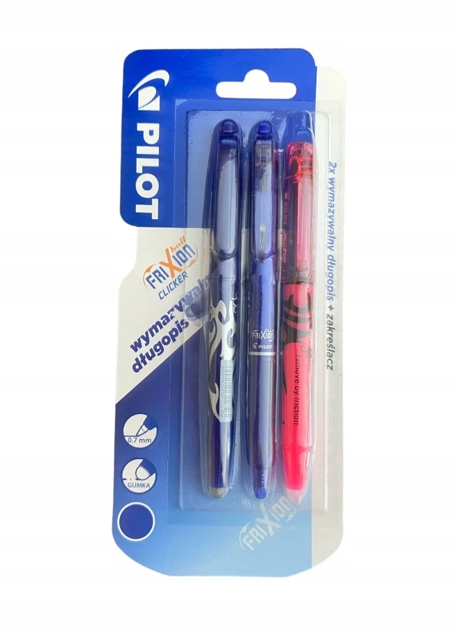 Pilot Pen Pilot ištrinamas rašiklis 2 vnt. mėlynas + žymeklis