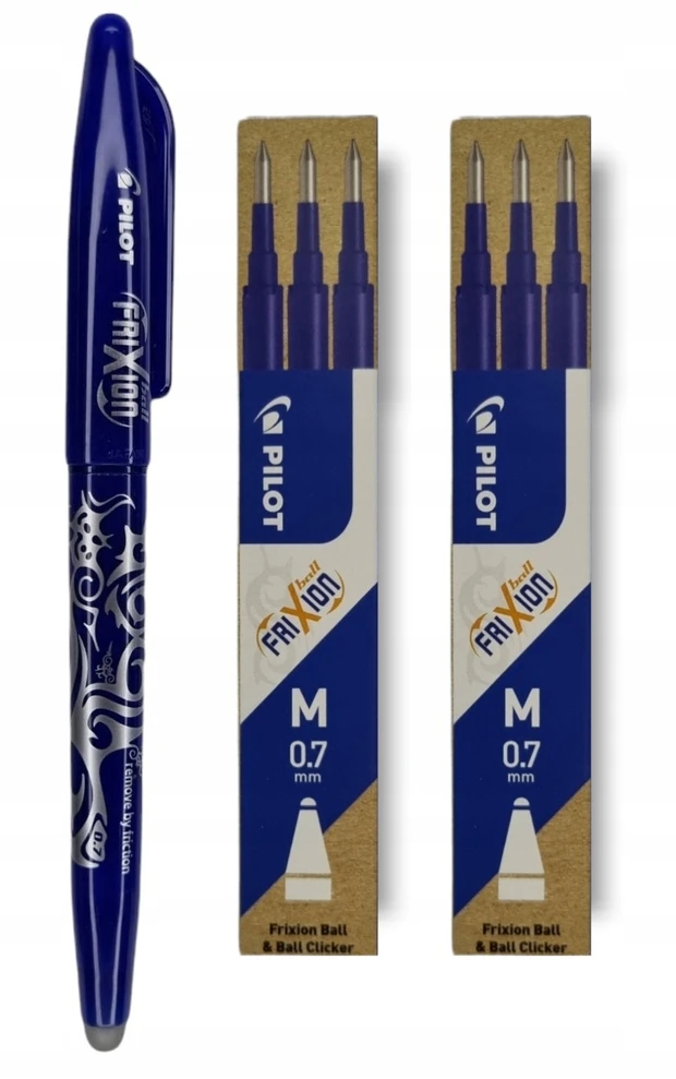 Pilot Pen Pultas mėlyna DŁUGOPIS WYMAZYWALNY + 6 wkładów 0,7
