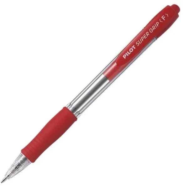 Pilot Pen Rašiklis Pilot Super Grip, raudonas, 0.7mm