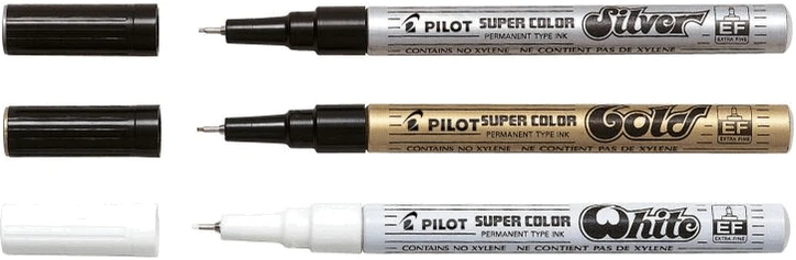 Pilot Pen Žymeklis - Pultas - 2452 - Extra plona galiukas - Aukso spalva - Pakuotė po 12