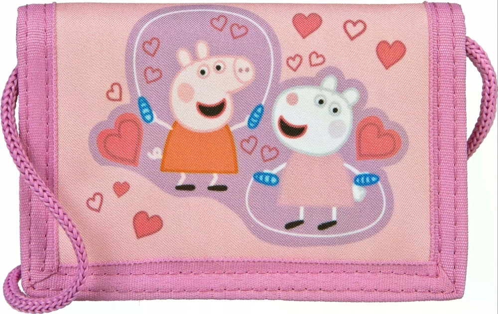 Undercover Piniginė piniginė su virvele aplink kaklą Velcro Peppa Pig