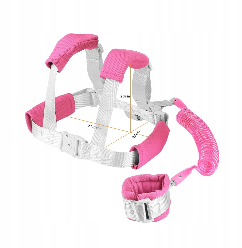 Pink 1,5M APYRANĖS SAUGUS VAIKAS ANTI KIDDING Rožinis LOCK