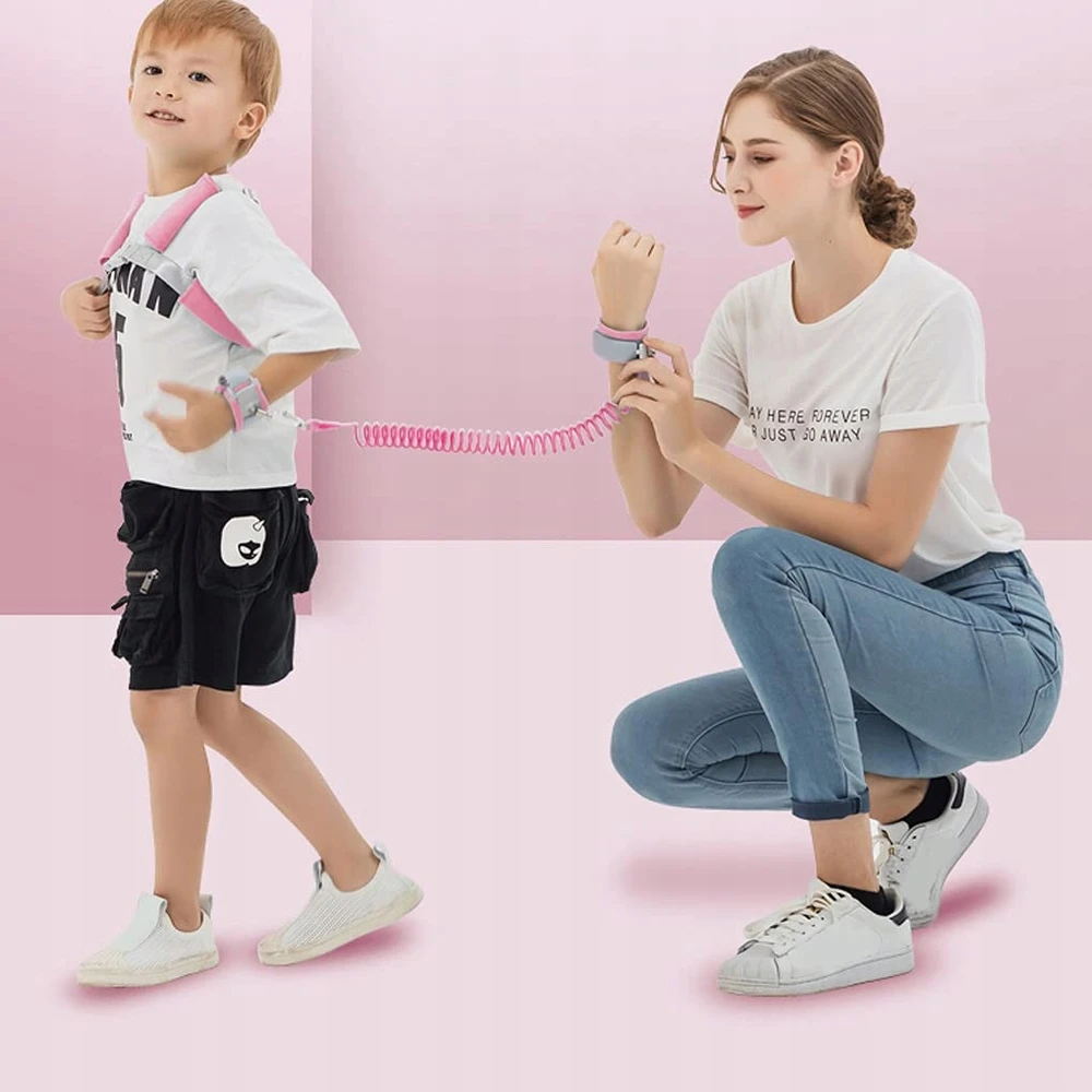 Pink 1,5M APYRANĖS SAUGUS VAIKAS ANTI KIDDING Rožinis LOCK